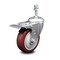 Service Caster 4 Inch Maroon Polyurethane Swivel 10mm Stem Caster with Total Lock Brake SCC SCC-TSTTL20S414-PPUB-MRN-M1015 - alternate 1